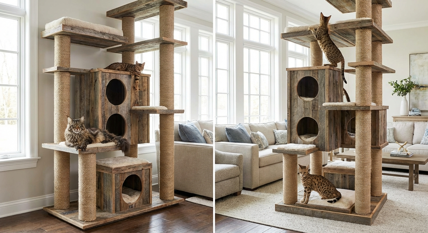FEANDREA XL cat tree with reinforced wide platforms