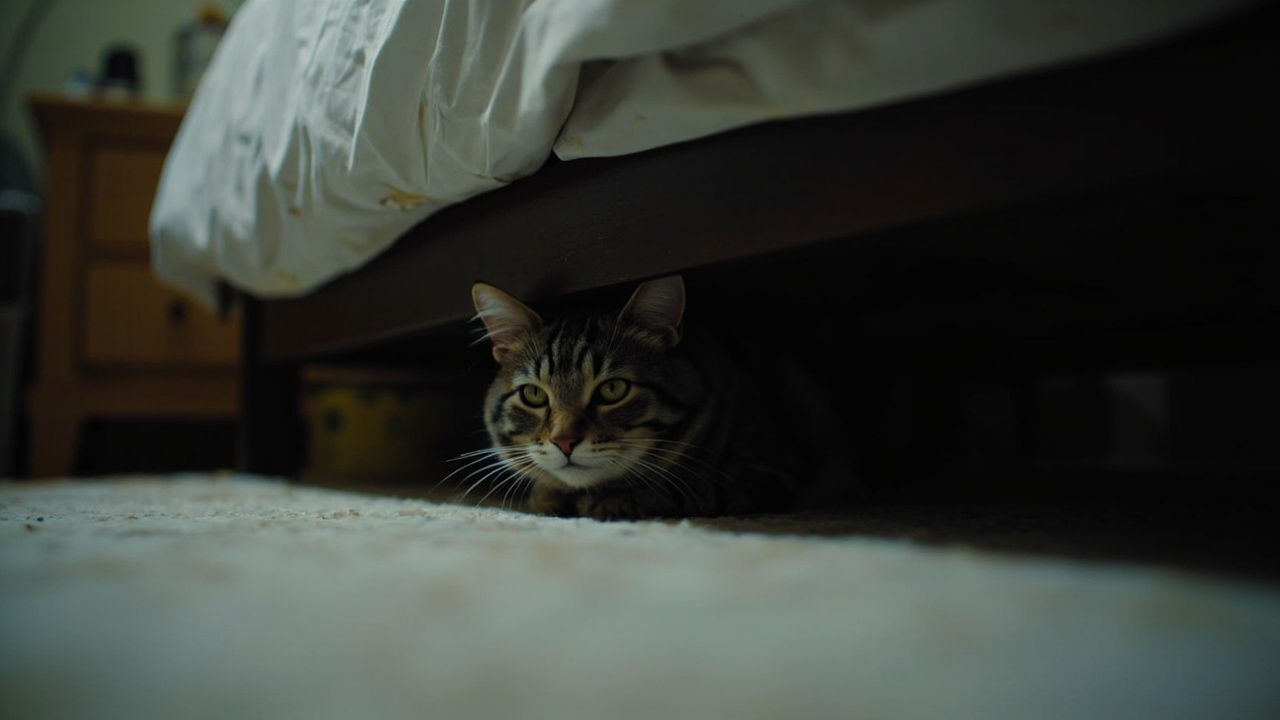 Cat hiding due to illness — a sign something is wrong