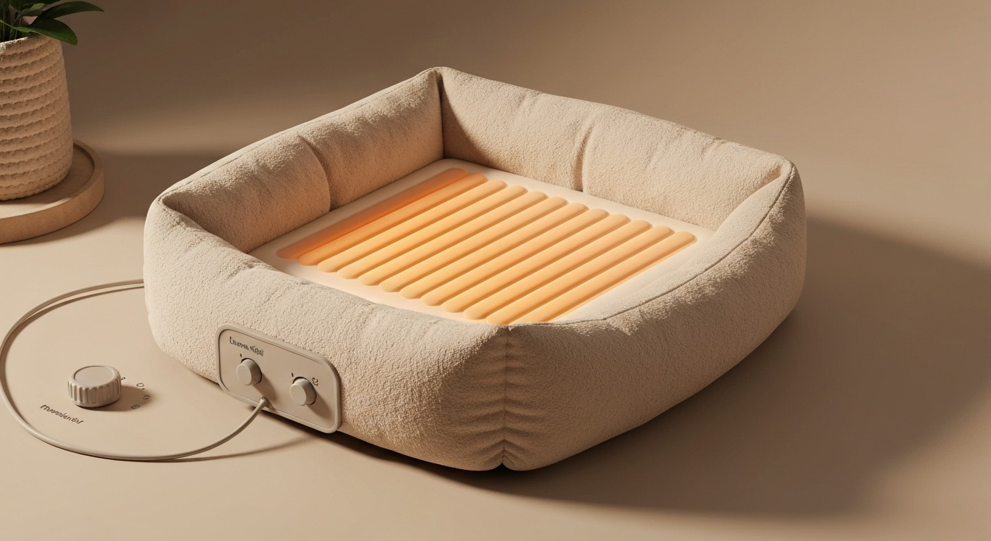 Heated cat bed for senior cats