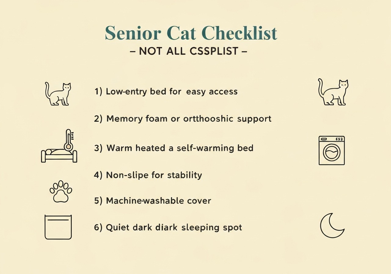 Senior Cat Comfort Environment Checklist